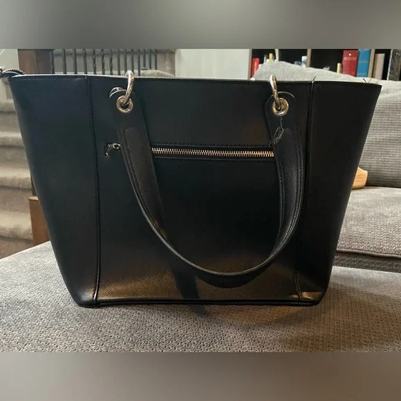 GUESS Black Kamryn Tote/Large Purse Preowned - Picture 3 of 7